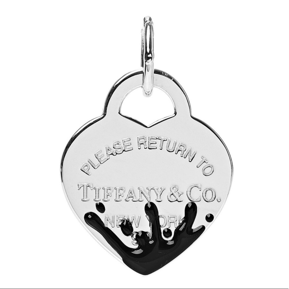 Tiffany & Co black heart splash charm 925 (small)